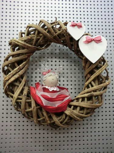 Fiocco nascita bimba rosso - fiocco,