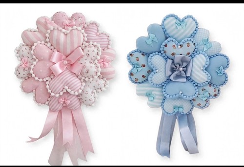 Fiocco nascita cuori bimba - fiocco,