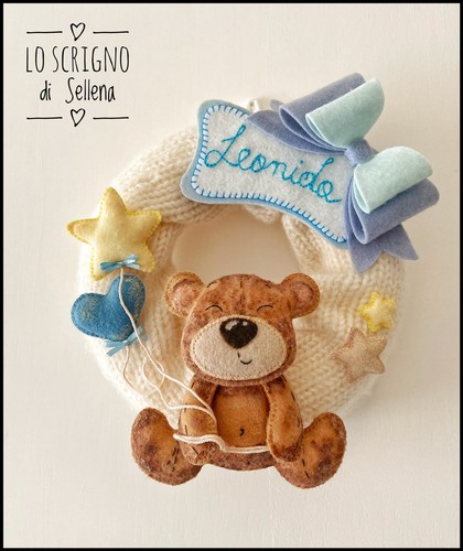 Fiocco nascita fatto mano - fiocco,